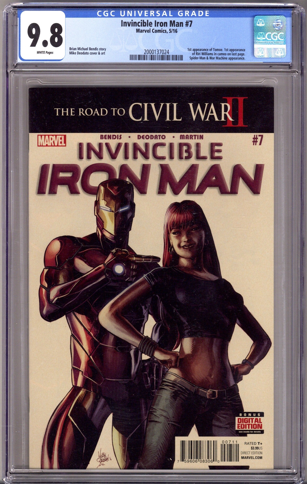 Invincible Iron Man Vol 2 7 CGC 9.8 (NM/M) (2016) 
