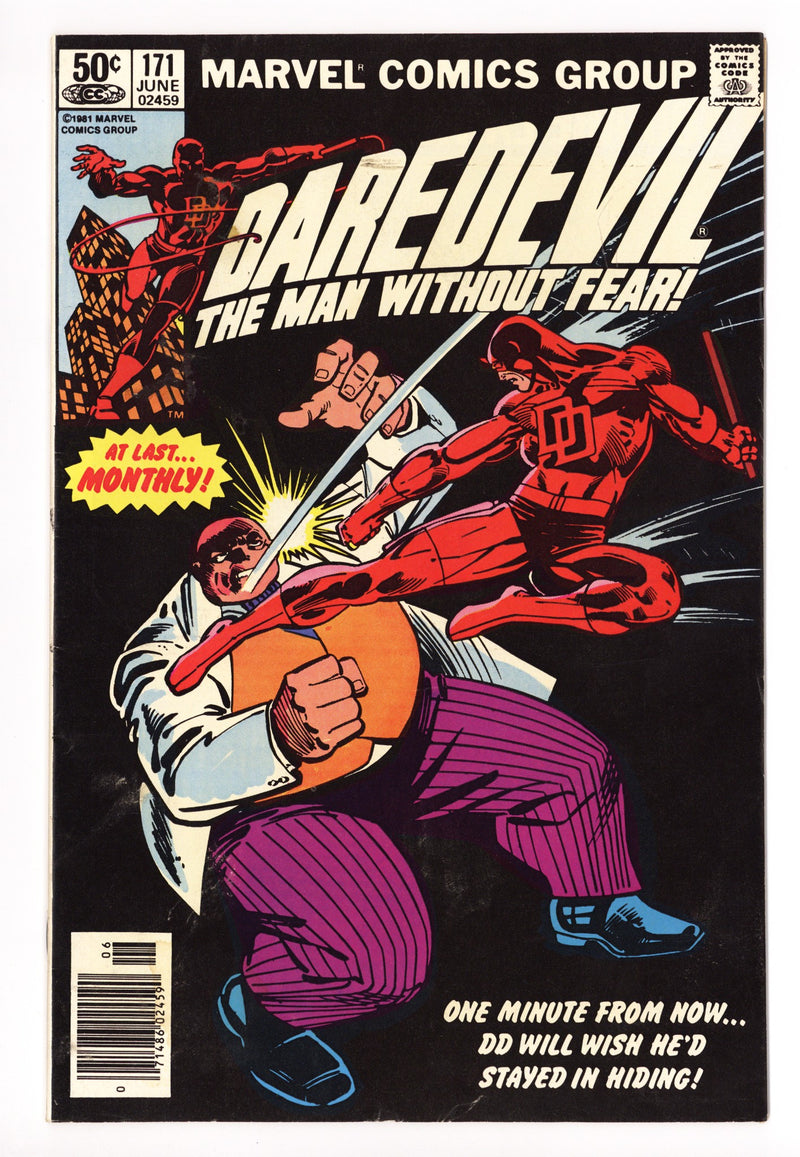 Daredevil Vol 1 171 VG+ (4.5) (1981) Newsstand 