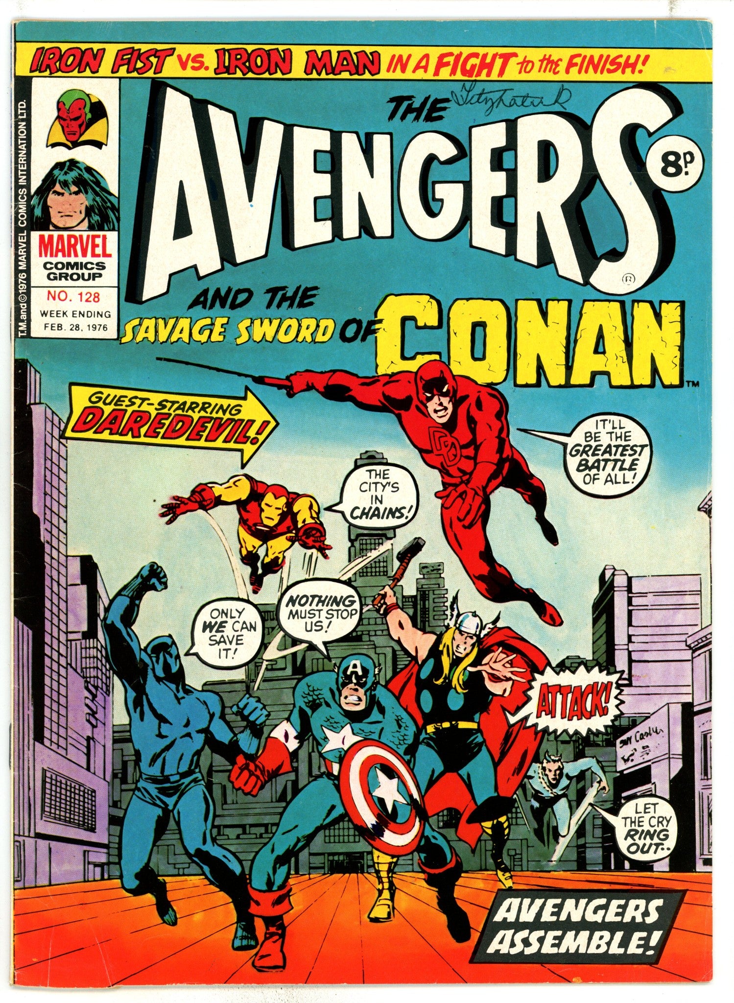 The Avengers 128 FN (6.0) (1976) 