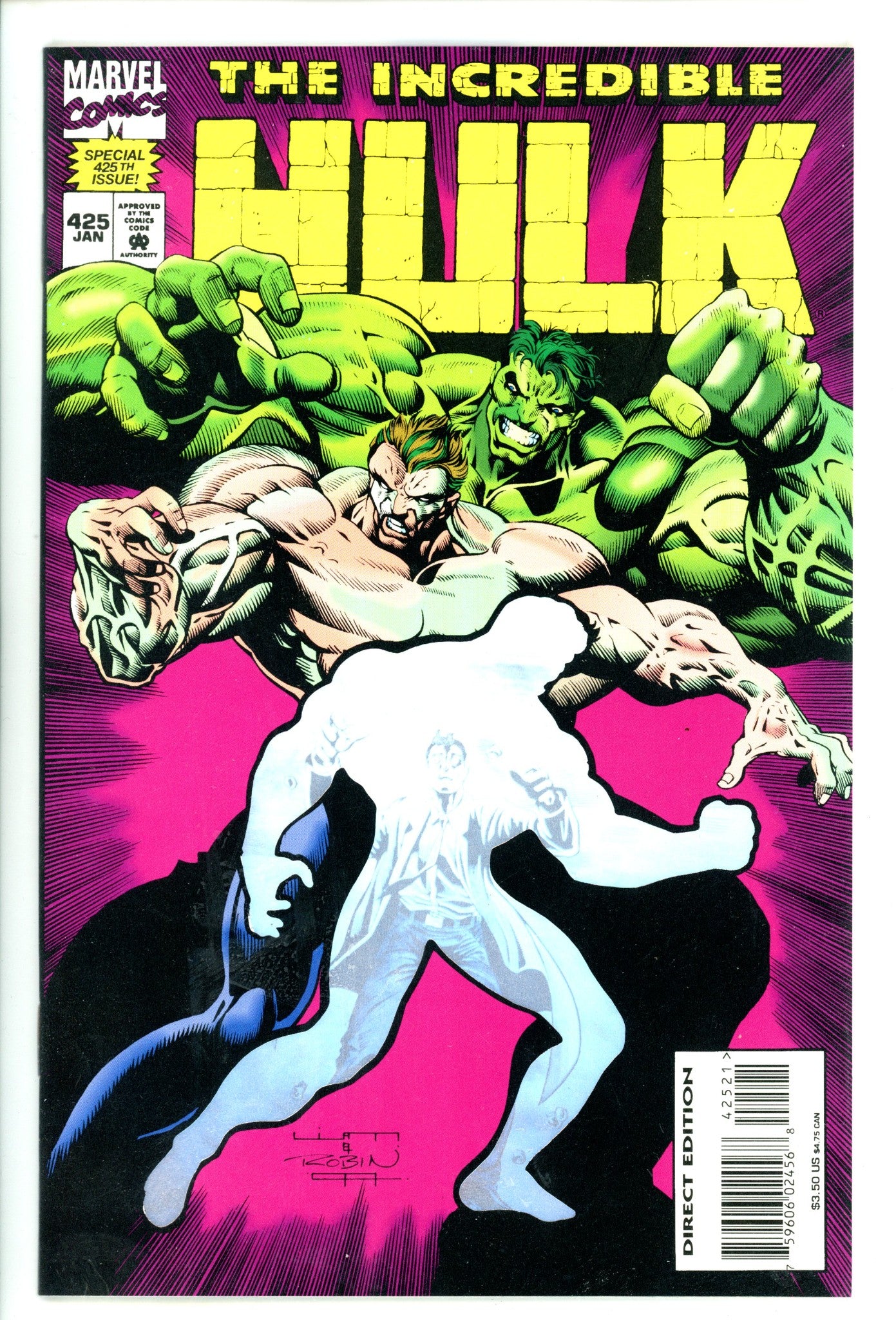The Incredible Hulk Vol 1 425 High Grade Hologram (1995) 