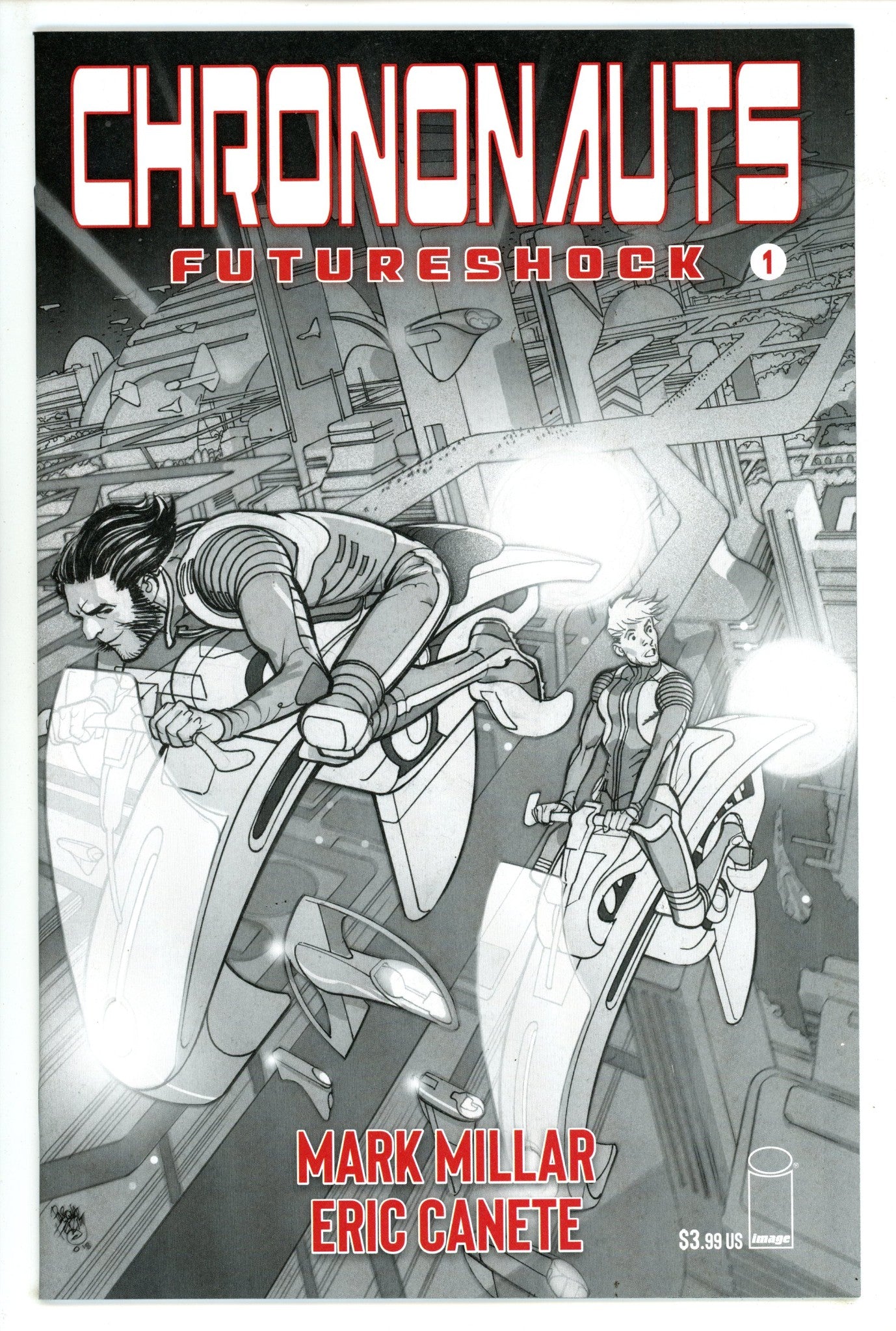 Chrononauts: Futureshock 1 High Grade (2019) Ferry B&W Variant 