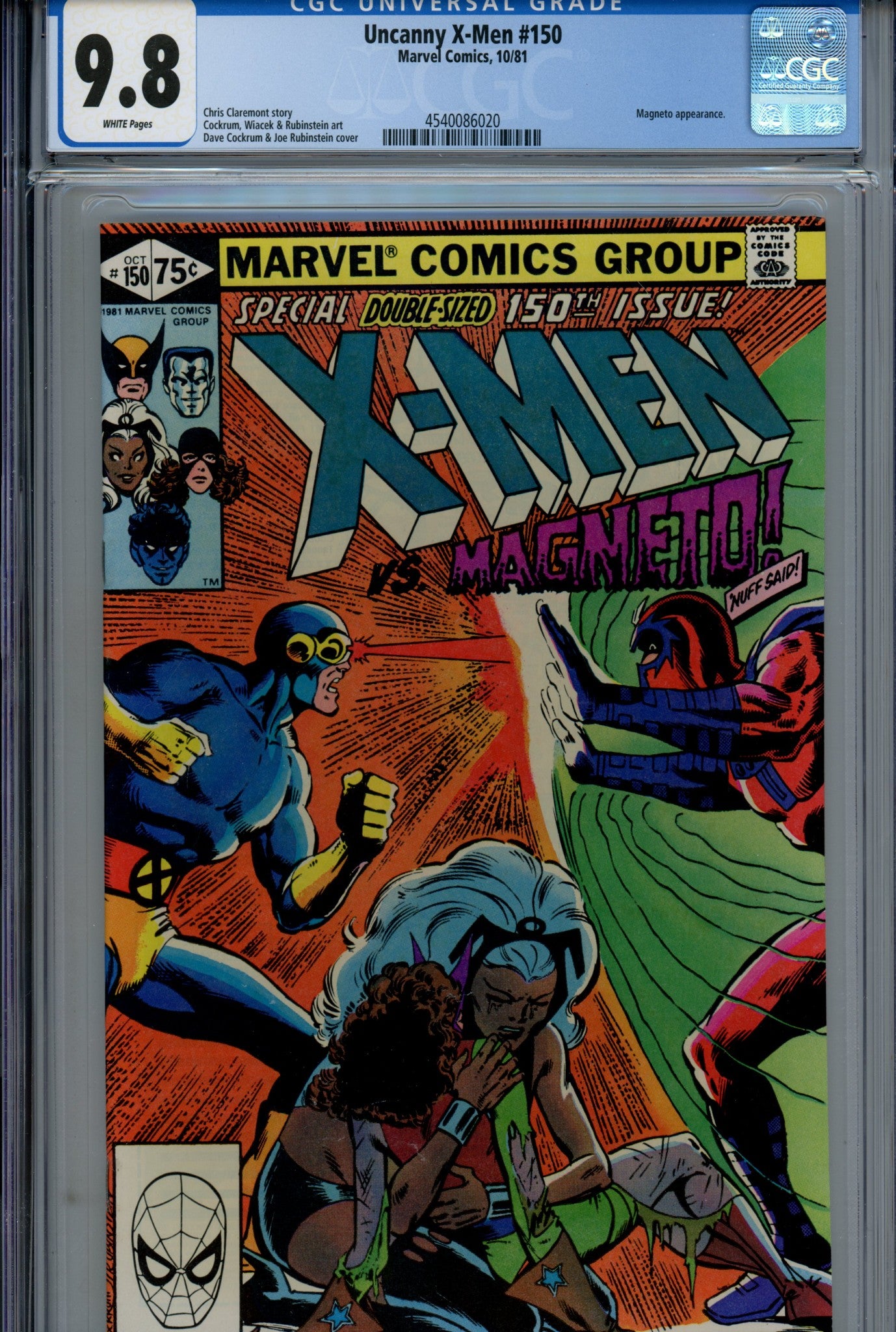 The Uncanny X-Men Vol 1 150 CGC 9.8 (NM/M) (1981) 