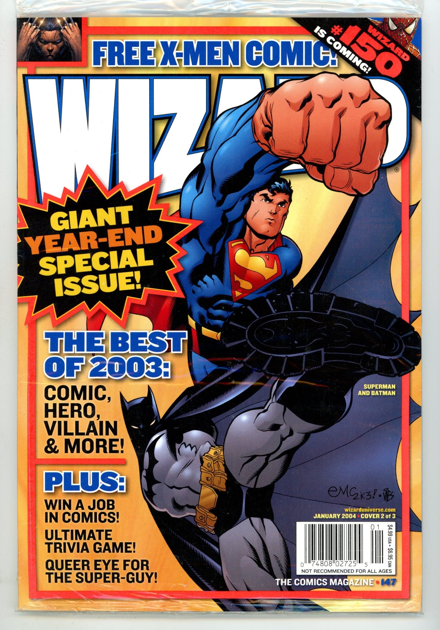 Wizard: The Comics Magazine 147 New, Sealed (2004) McGuiness Variant 