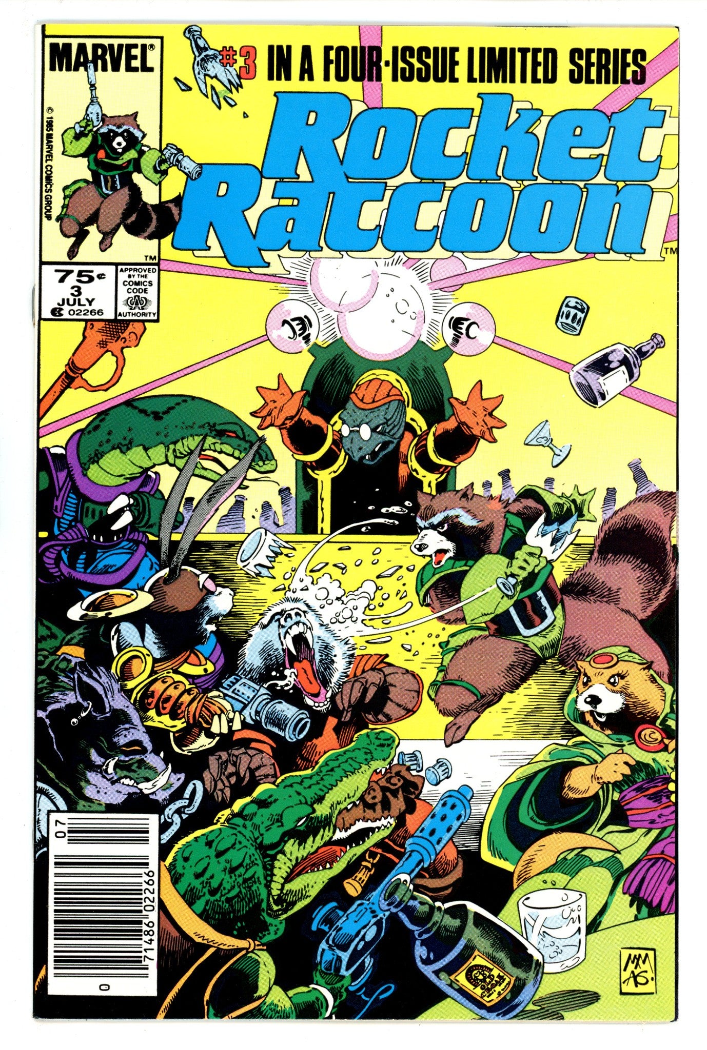 Rocket Raccoon Vol 1 3 VF- (7.5) (1985) Newsstand 