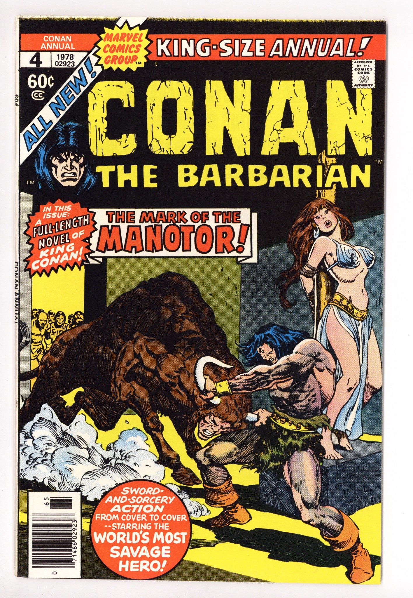 Conan Annual Vol 1 4 VF- (7.5) (1978) 