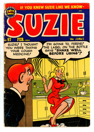 Suzie Comics 97 PR (0.5) Cover Detached, Spine Split (1954) 