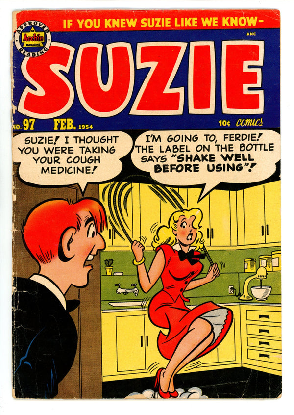 Suzie Comics 97 PR (0.5) Cover Detached, Spine Split (1954)
