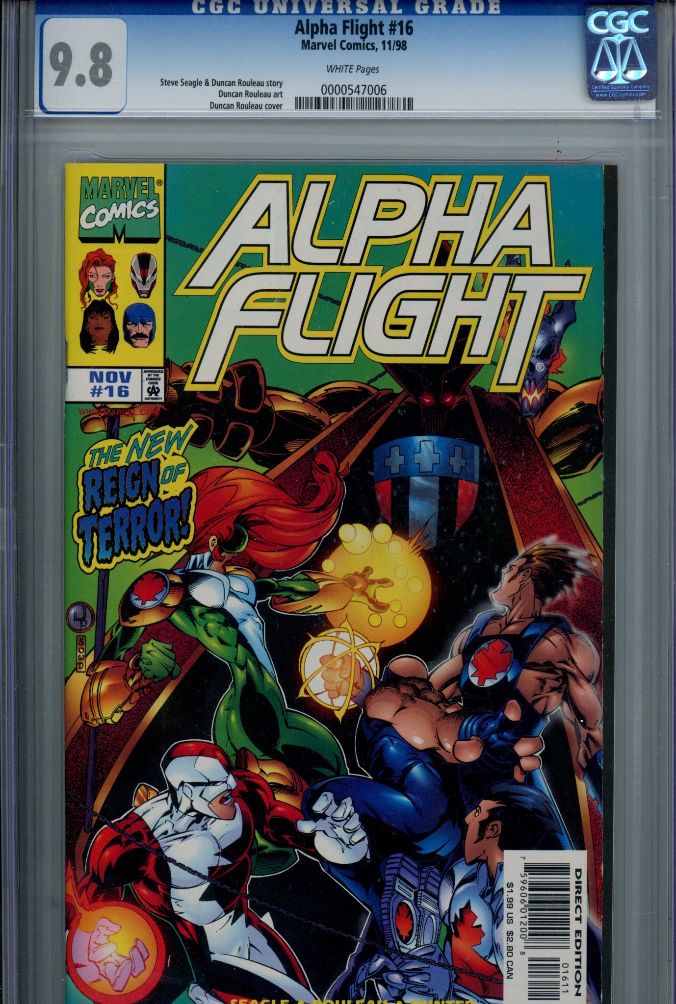 Alpha Flight Vol 2 16 CGC 9.8 (NM/M) (1998) 