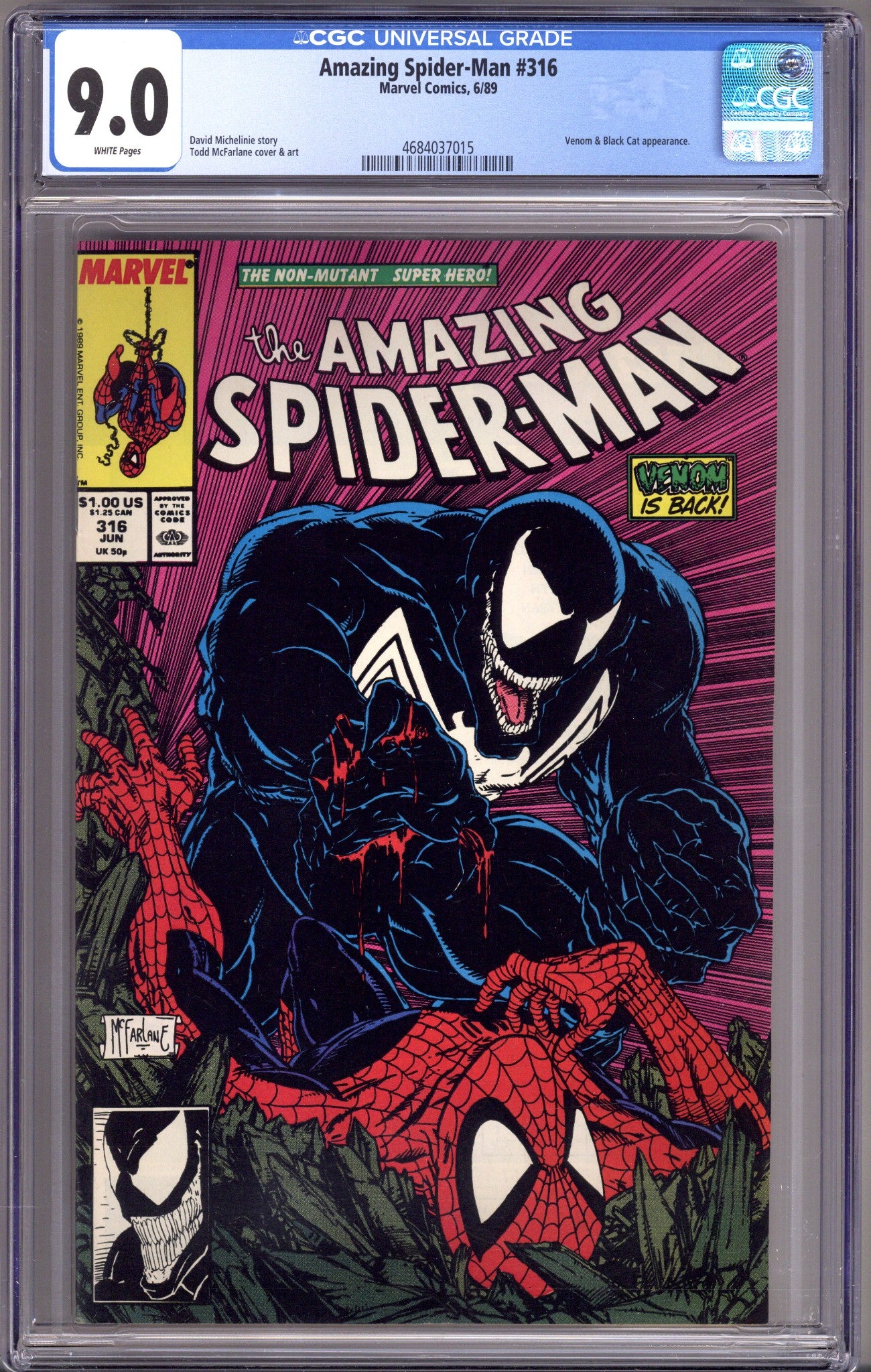 The Amazing Spider-Man Vol 1 316 CGC 9.0 (VF/NM) (1989) 
