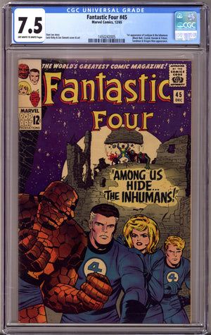 Fantastic Four Vol 1 45 CGC 7.5 (VF-) (1965)