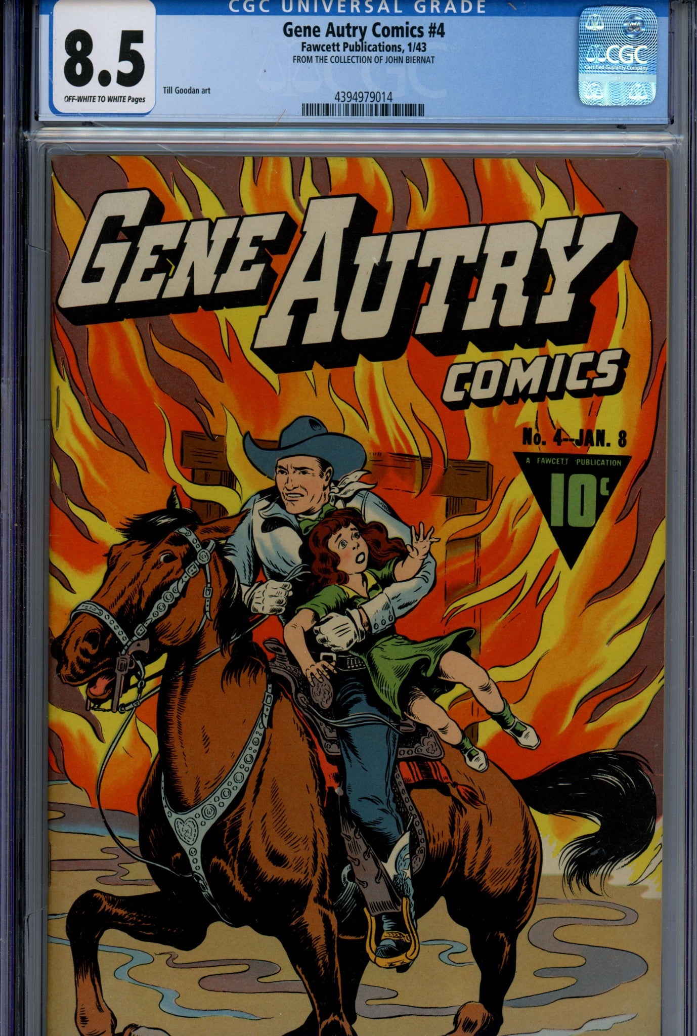 Gene Autry Comics 4 CGC 8.5 (VF+) (1943) 