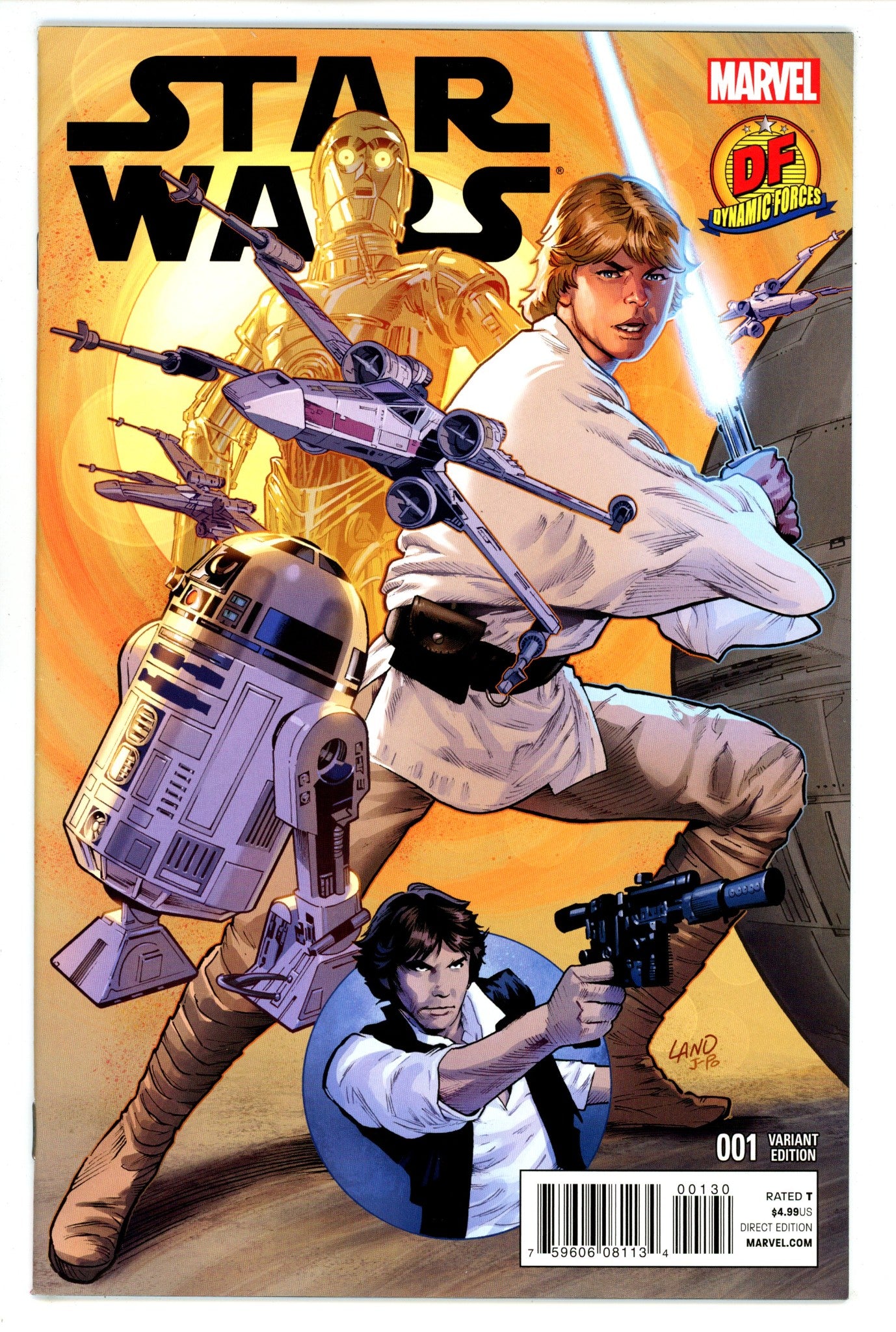 Star Wars Vol 2 1 NM- (9.2) (2015) Land Dynamic Forces Variant 