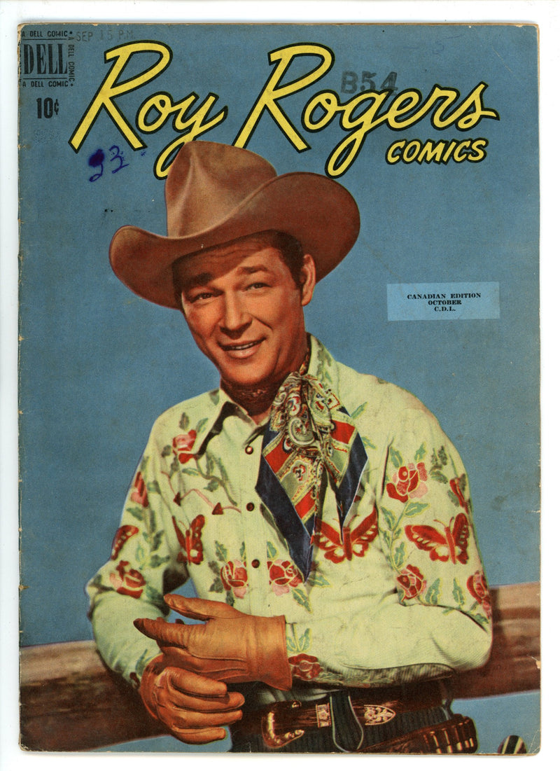 Roy Rogers Comics 33 VG- (3.5) (1950) Canadian Edition 