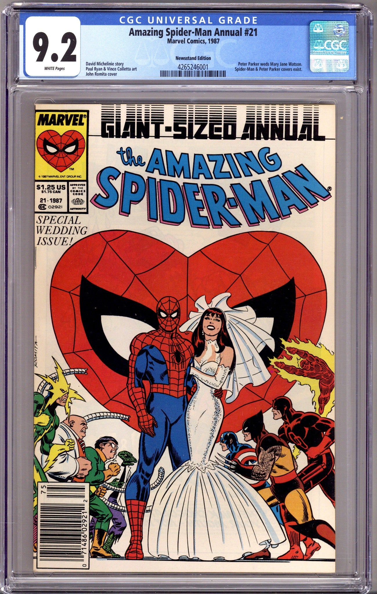 The Amazing Spider-Man Annual Vol 1 21 CGC 9.2 (NM-) (1987) Newsstand 