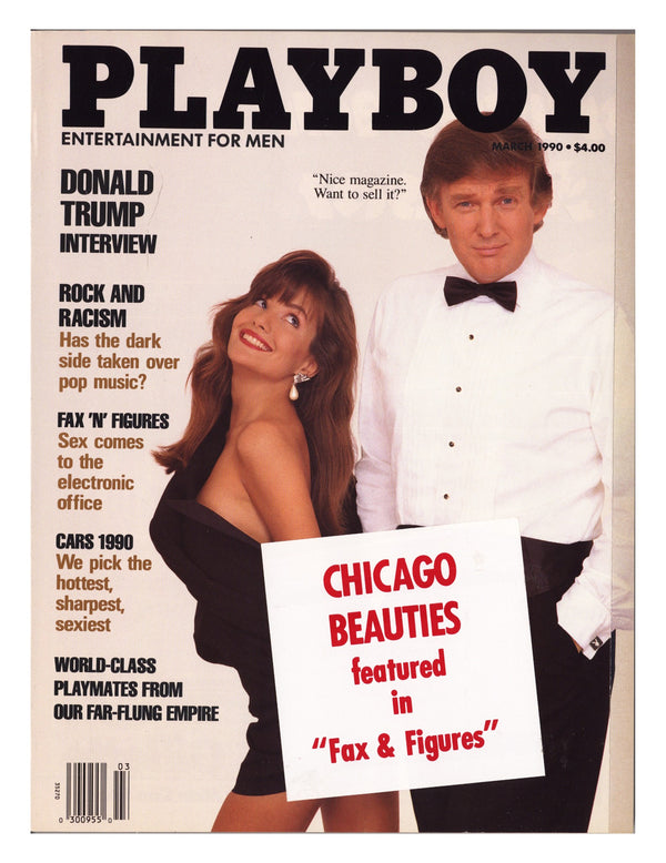 Playboy Vol 37 3 VF/NM (9.0) Sticker on Cover (1990)
