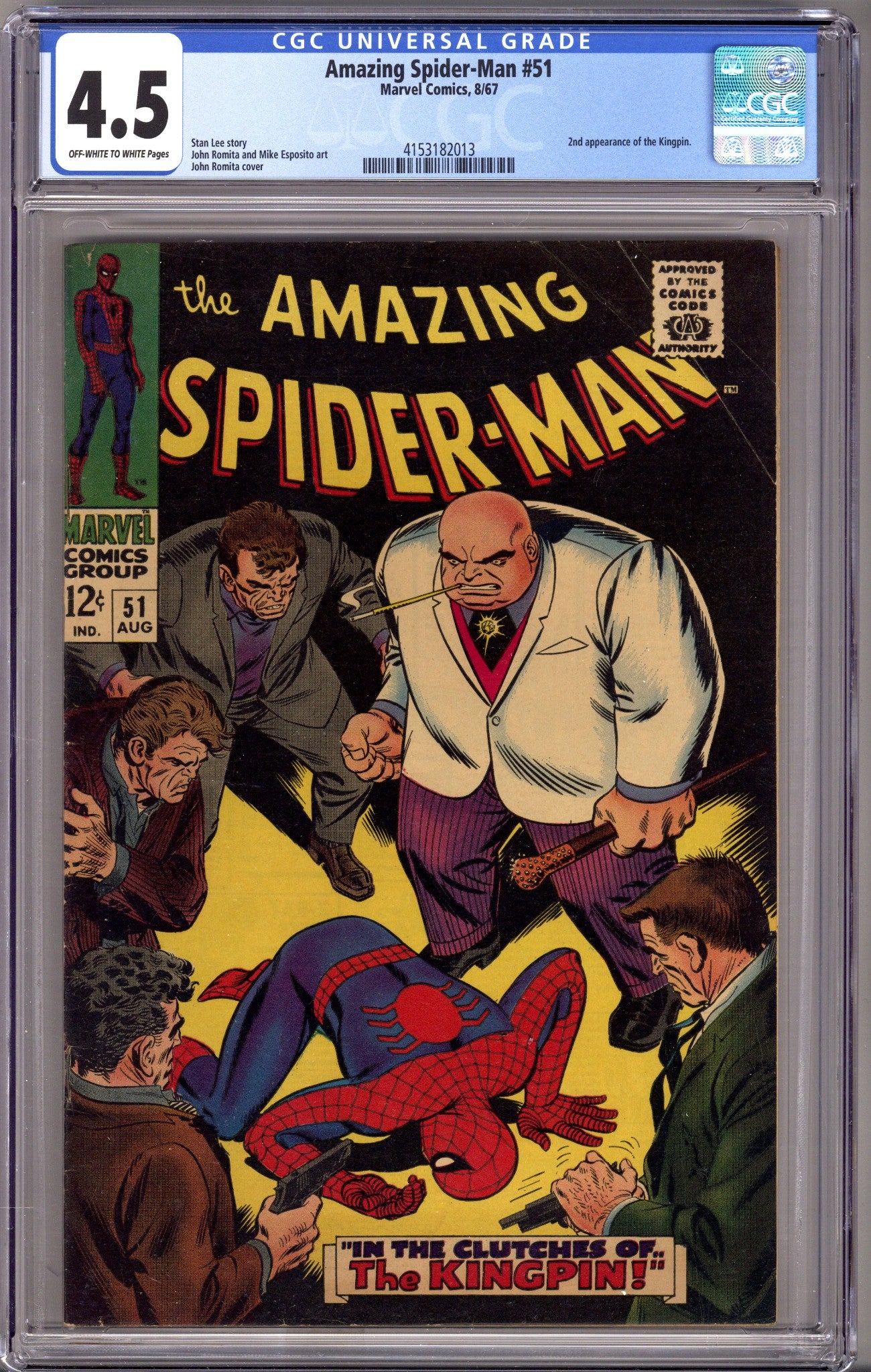 The Amazing Spider-Man Vol 1 51 CGC 4.5 (VG+) (1967) 