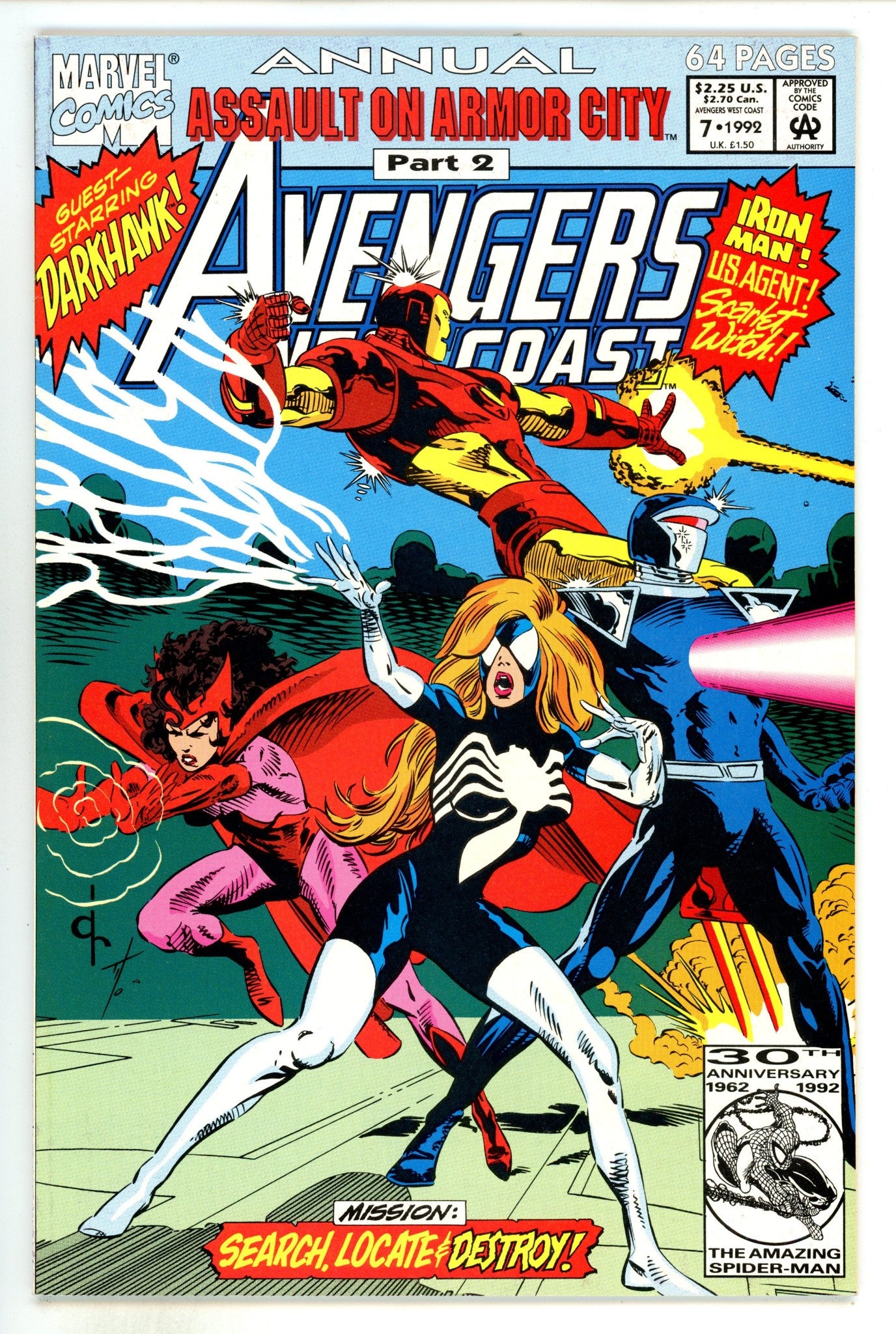 Avengers West Coast Annual Vol 2 7  High Grade  (1992)  