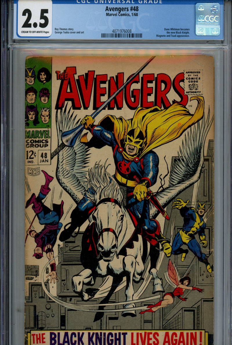 The Avengers Vol 1 48 CGC 2.5 (GD+) (1968) 