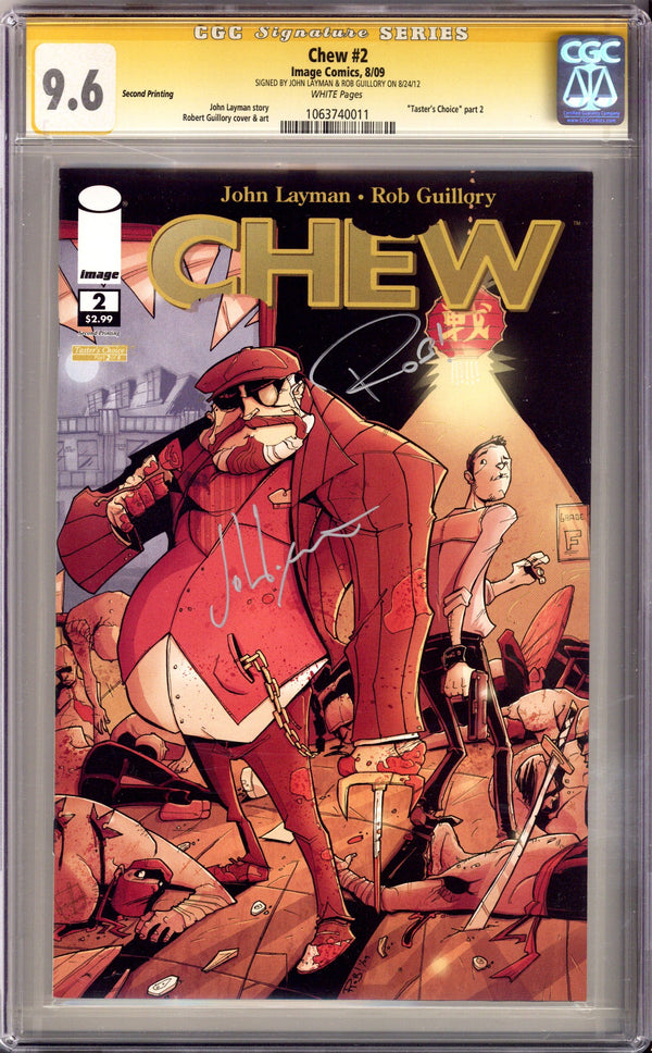 Chew 2 CGC 9.6 (NM+) (2009) 2nd Print Signed x2 Cover John Layman & Rob Guillory
