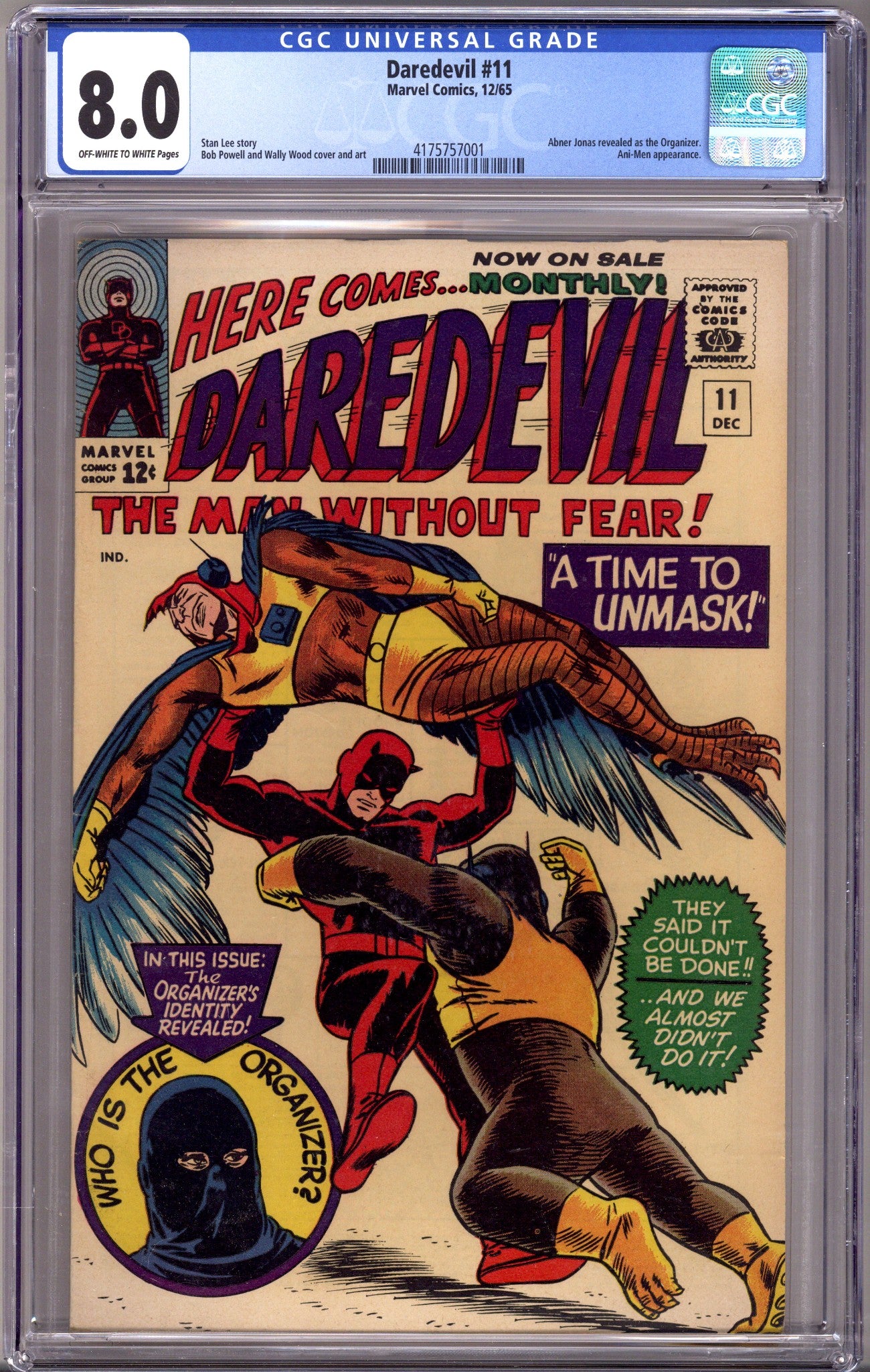 Daredevil Vol 1 11 CGC 8.0 (VF) (1965)