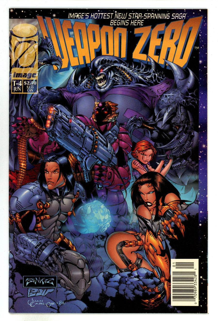 Weapon Zero T-4 VF/NM (9.0) (1995) Newsstand 