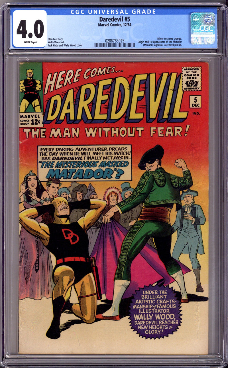 Daredevil Vol 1 5 CGC 4.0 (VG) (1964) 