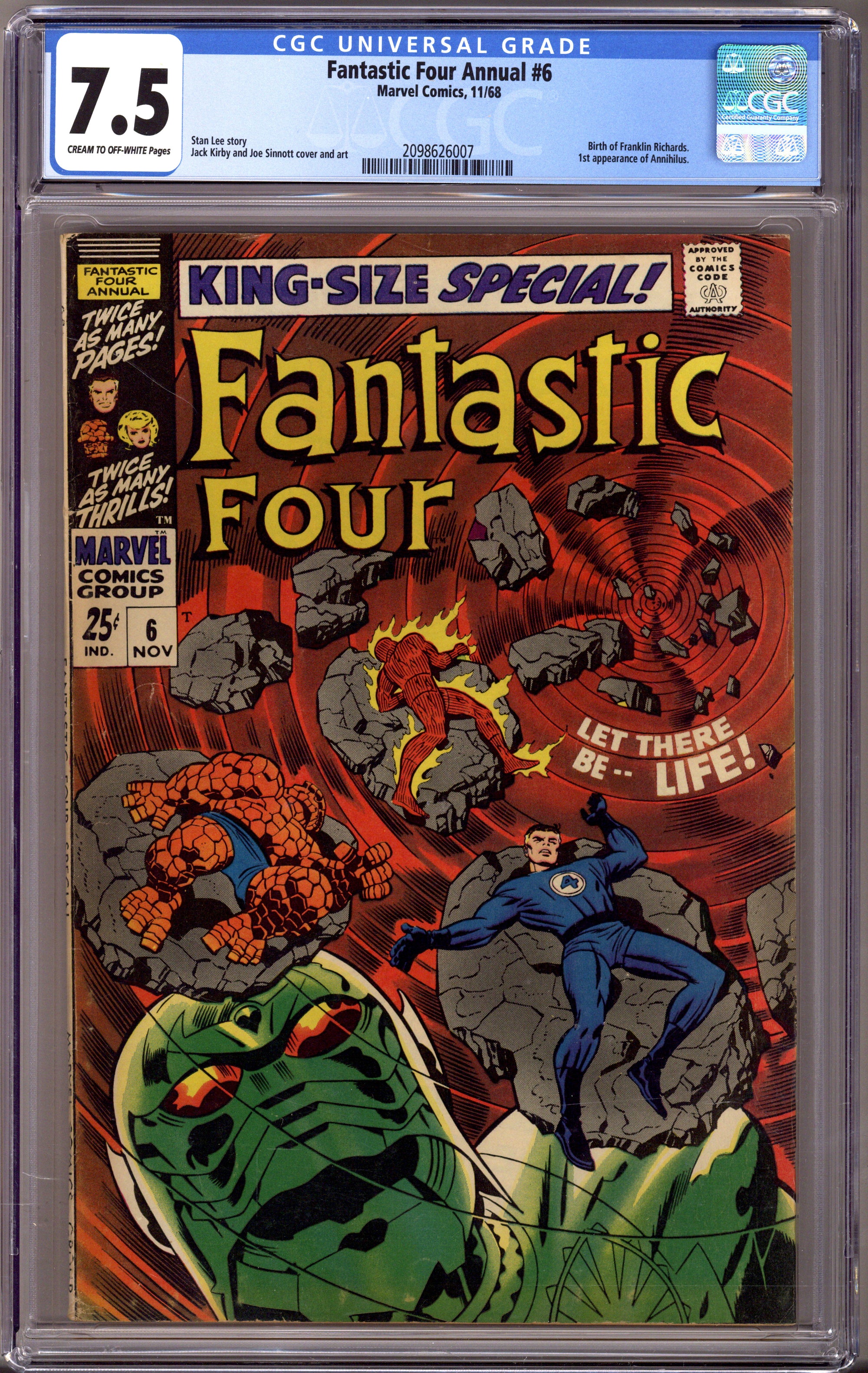 Fantastic Four Annual Vol 1 6 CGC 7.5 (VF-) (1968) 