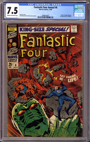 Fantastic Four Annual Vol 1 6 CGC 7.5 (VF-) (1968)