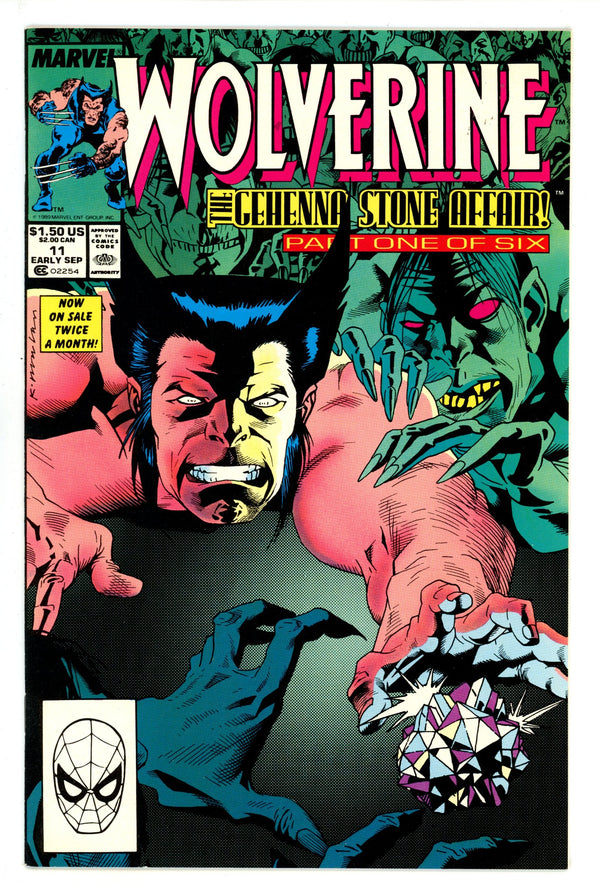 Wolverine Vol 2 11 NM- (9.2) (1989)