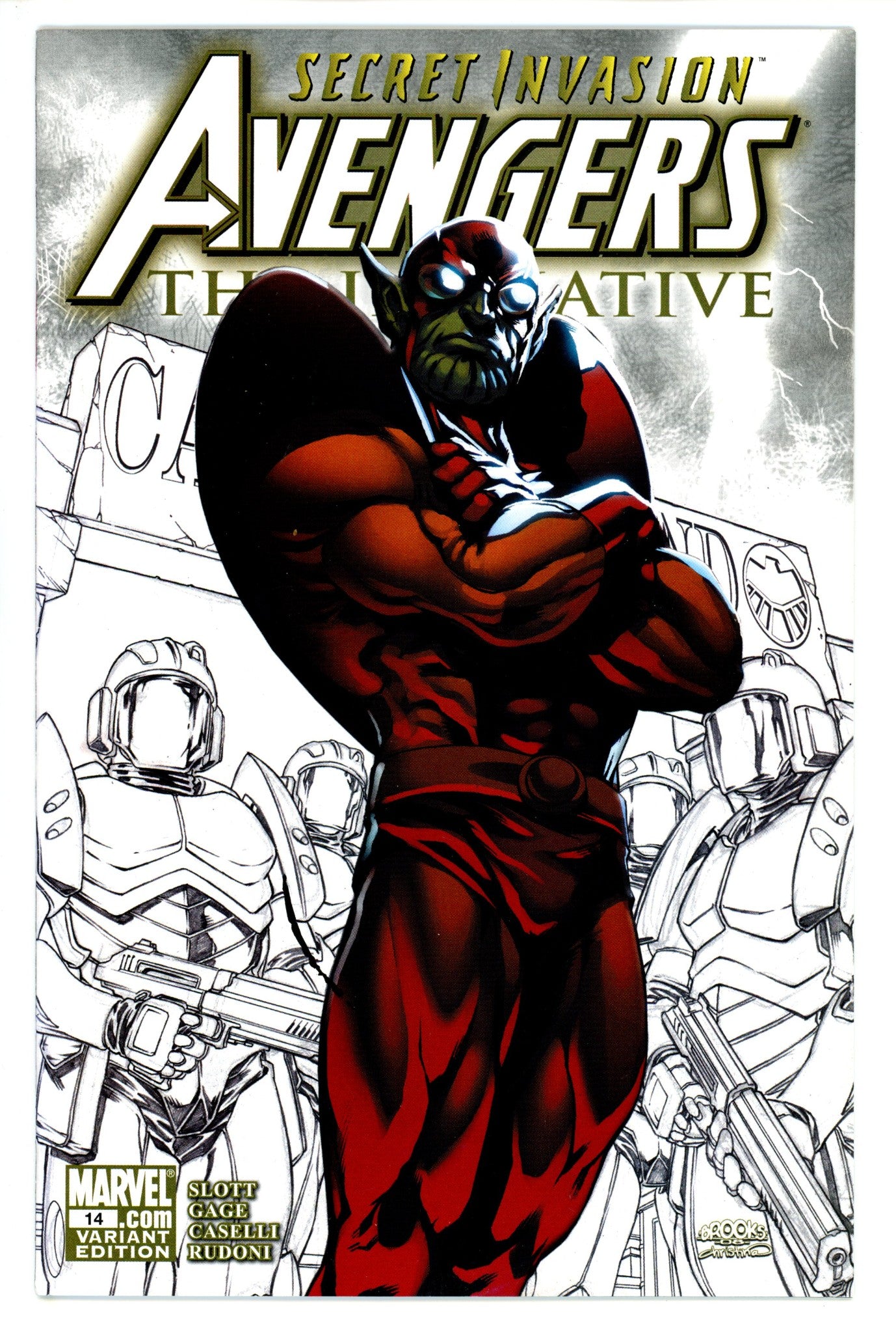 Avengers: The Initiative 14 Brooks Variant VF- (2008)
