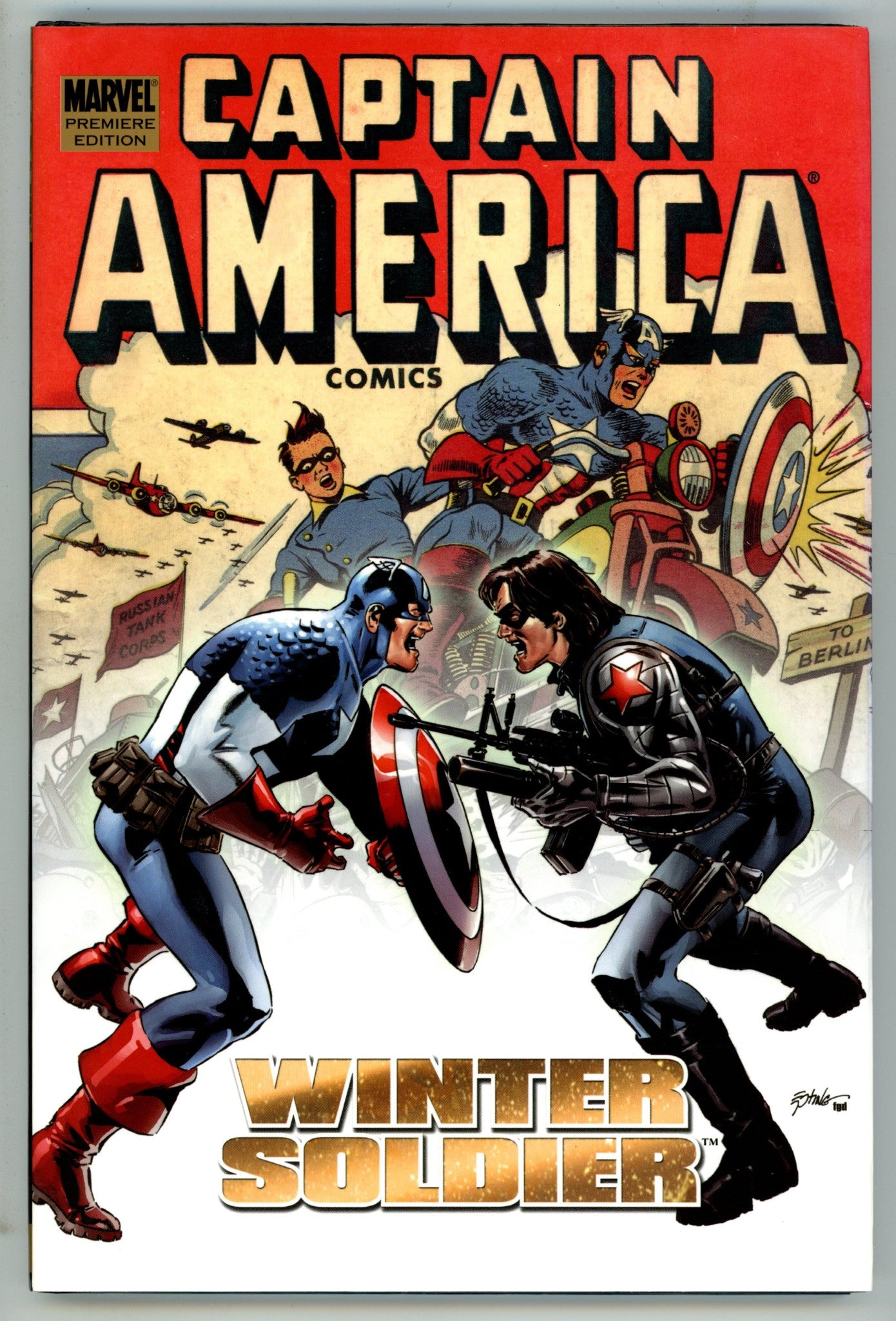Captain America: Winter Soldier HC Vol 2 Mid Grade (2006) Signed x3 1st Page Epting, Brubaker & Perkins 