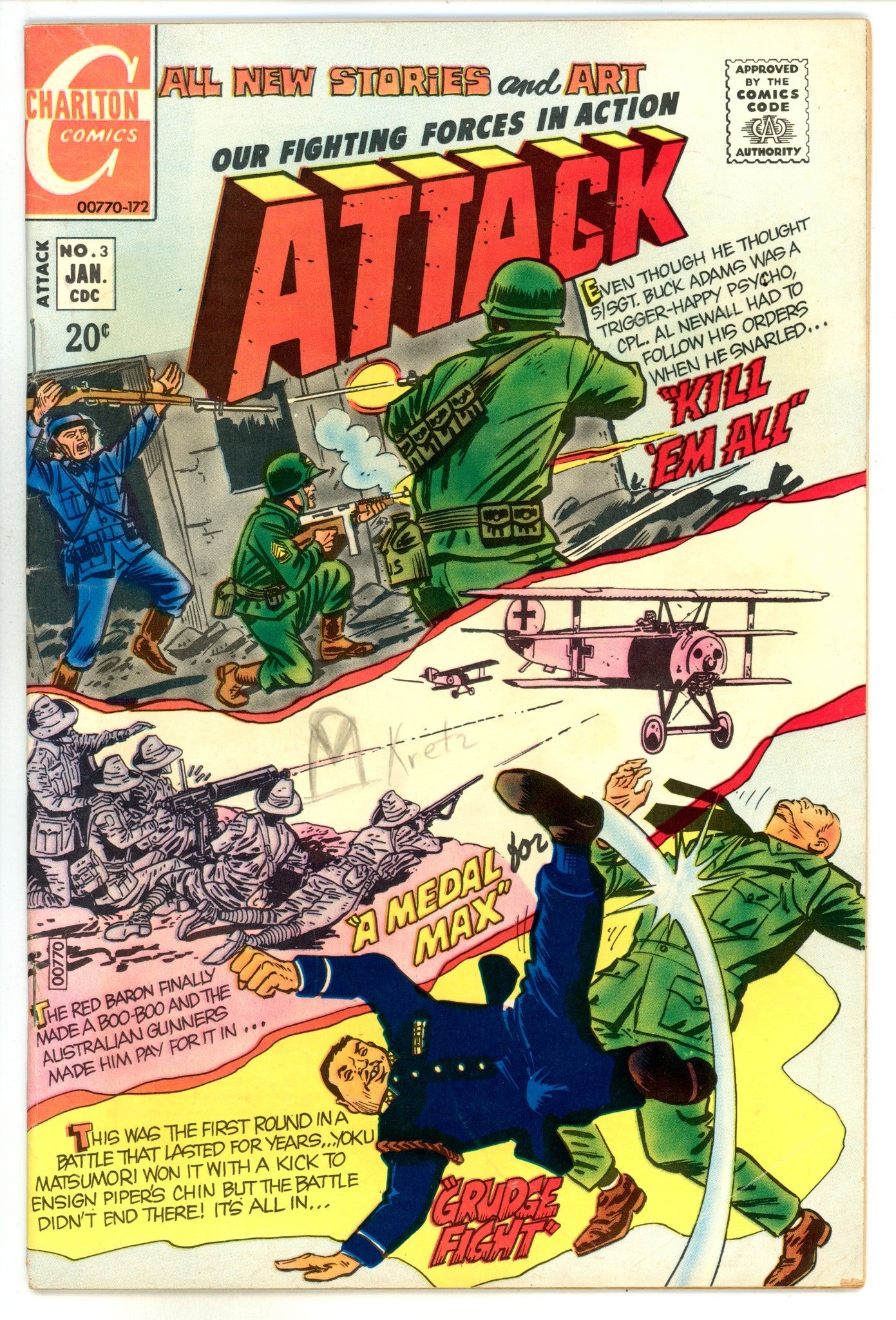 Attack 3 VG/FN (5.0) (1972) 