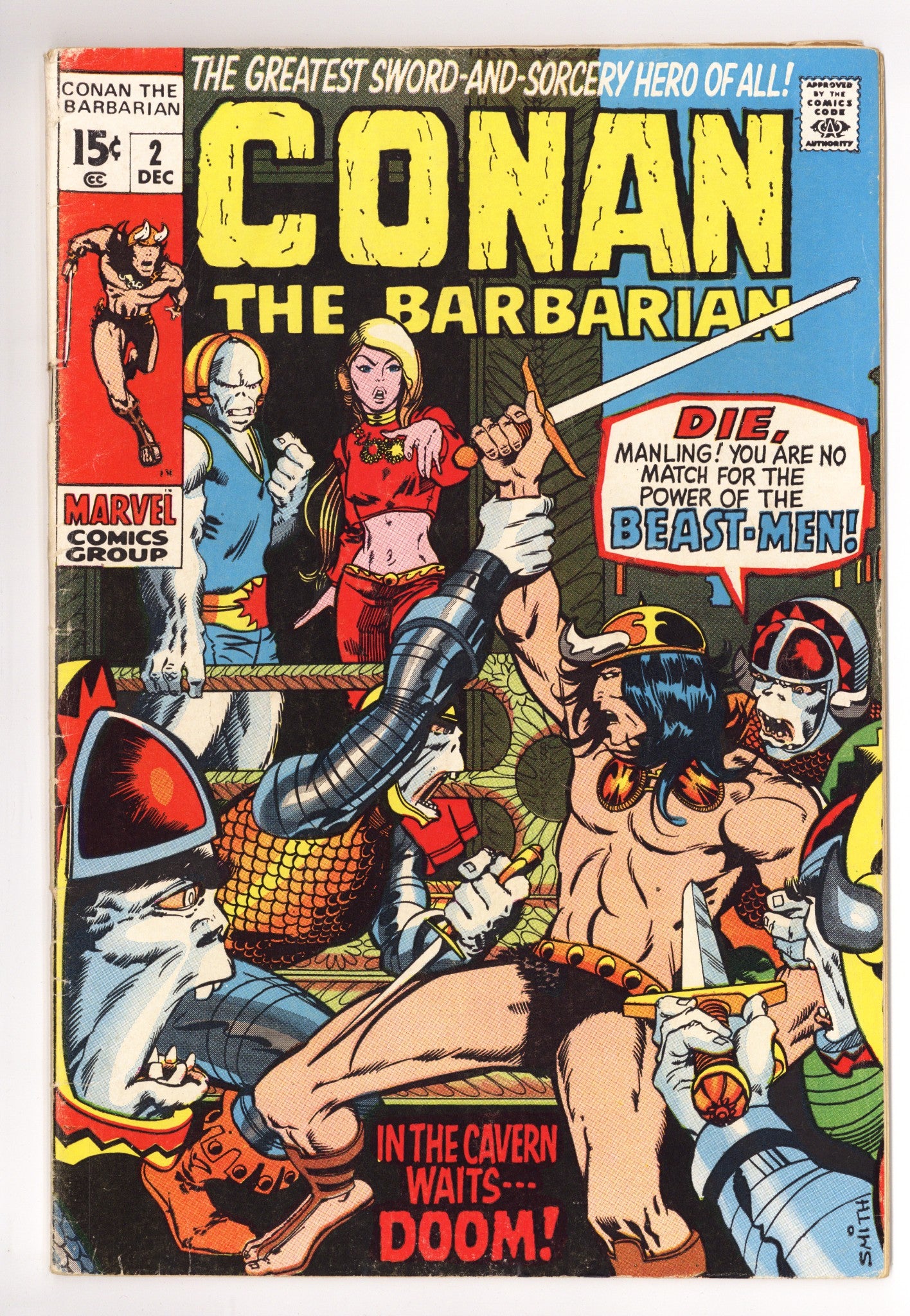 Conan the Barbarian Vol 1 2 VG (4.0) (1970) 