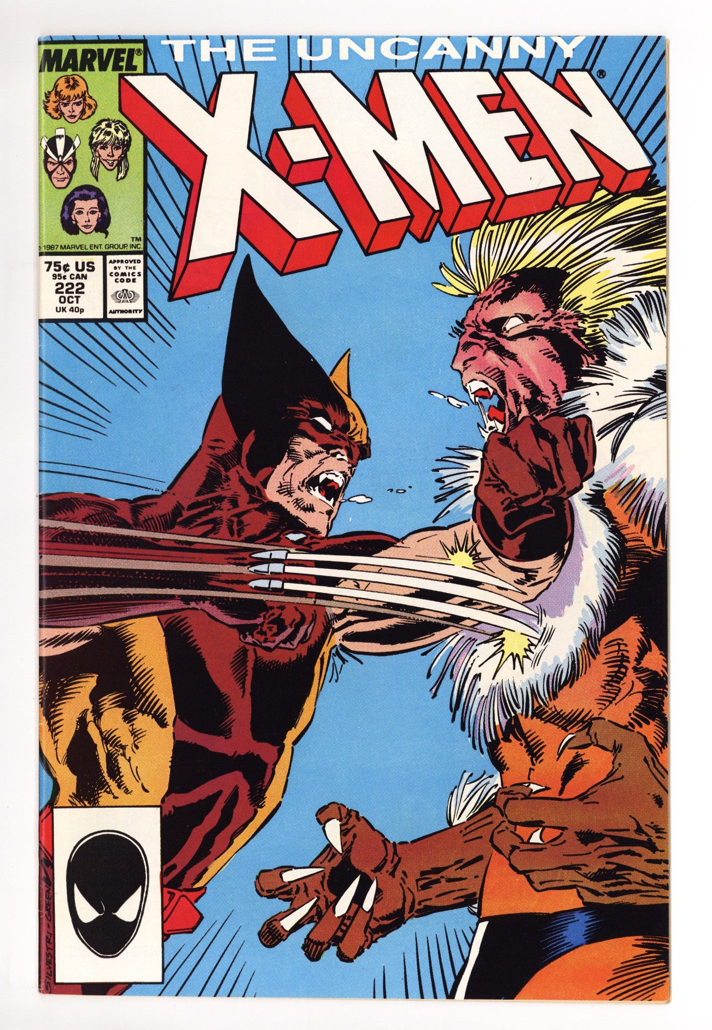 The Uncanny X-Men Vol 1 222 VF+ (8.5) (1987) 