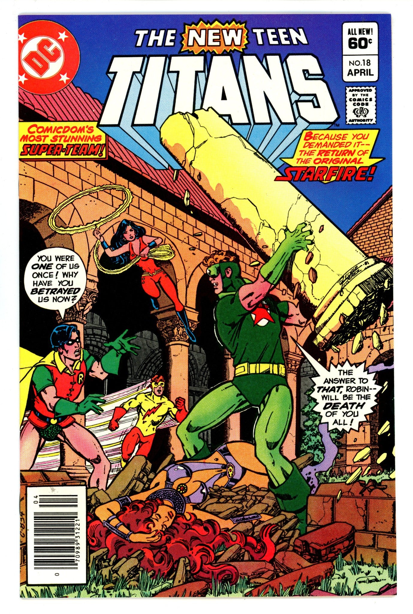 The New Teen Titans Vol 1 18 High Grade (1982) Newsstand 