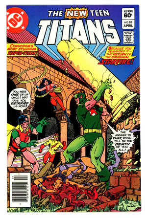 The New Teen Titans Vol 1 18 High Grade (1982) Newsstand