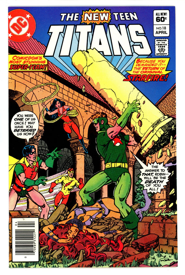 The New Teen Titans Vol 1 18 High Grade (1982) Newsstand