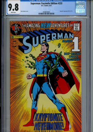 Superman Vol 1 233 CGC 9.8 (NM/M) Facsimile (2025)
