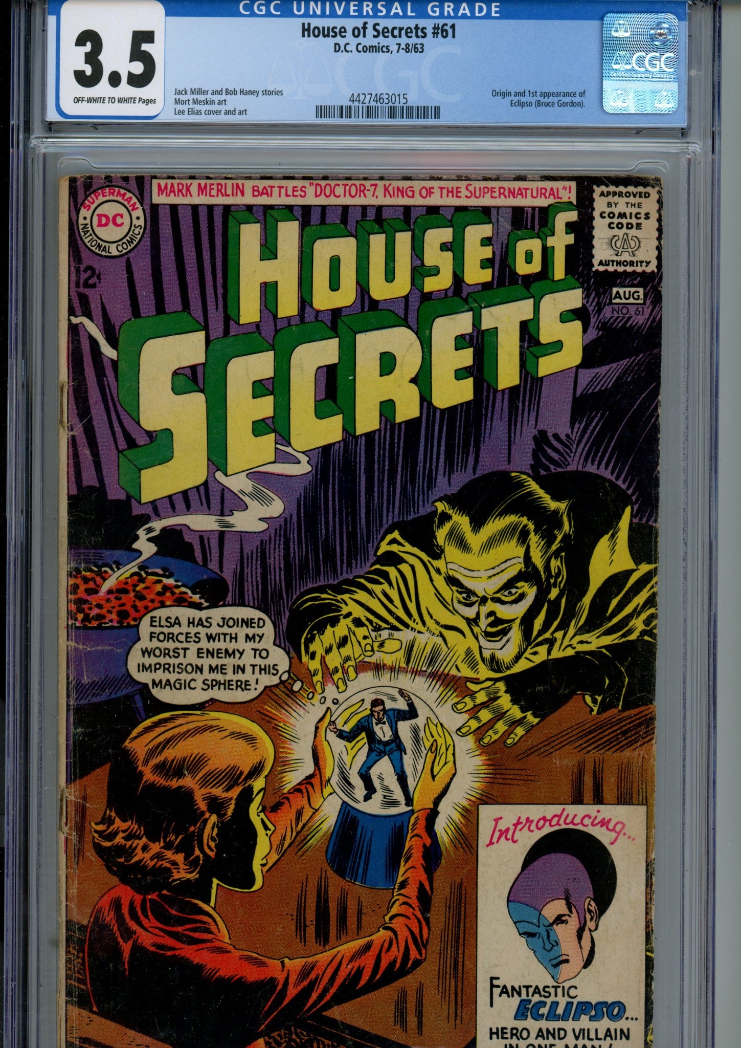 House of Secrets Vol 1 61 CGC 3.5 (VG-) (1963) 
