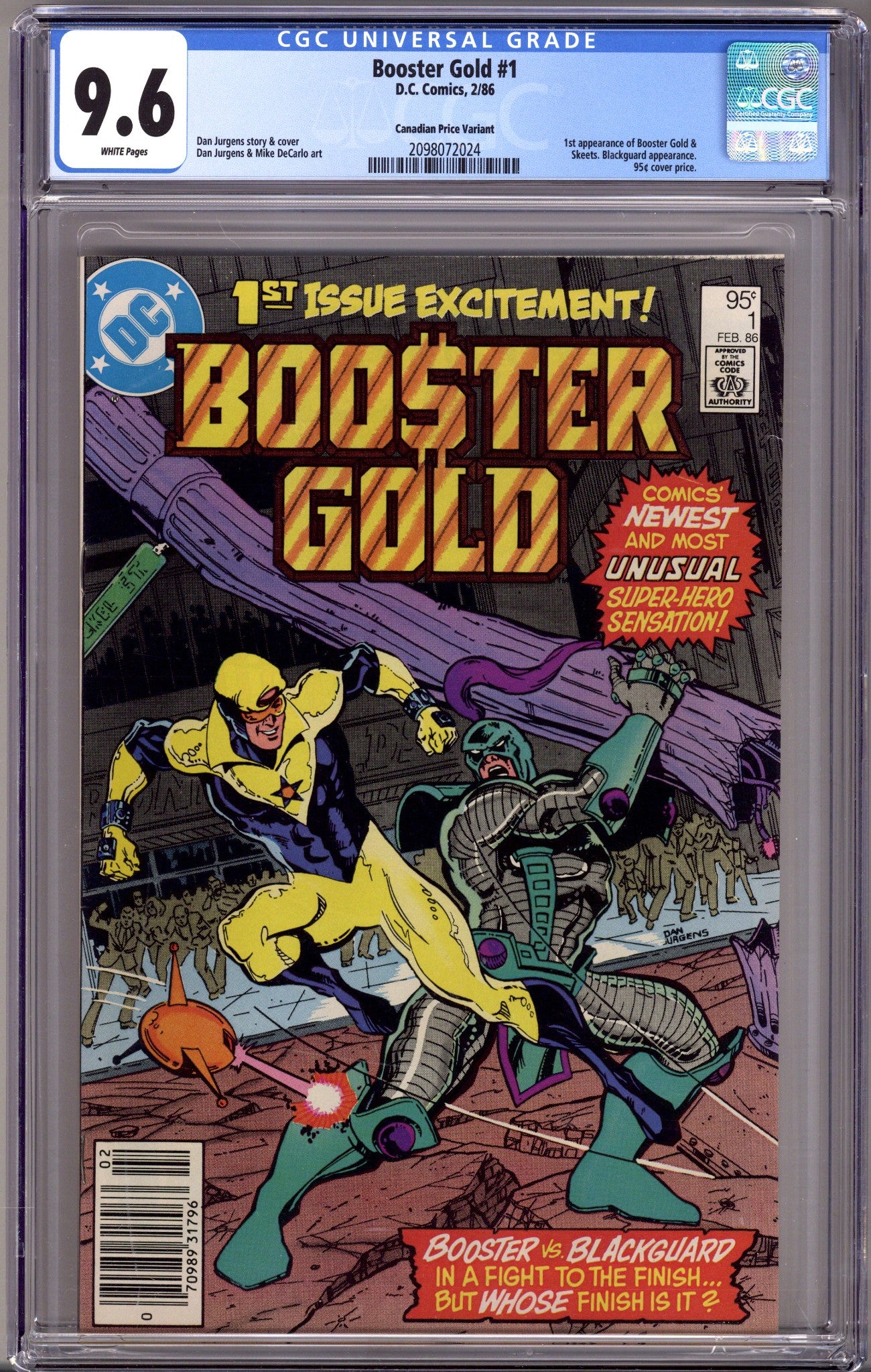 Booster Gold Vol 1 1 CGC 9.6 (NM+)   (1986)     Canadian Price Variant  
