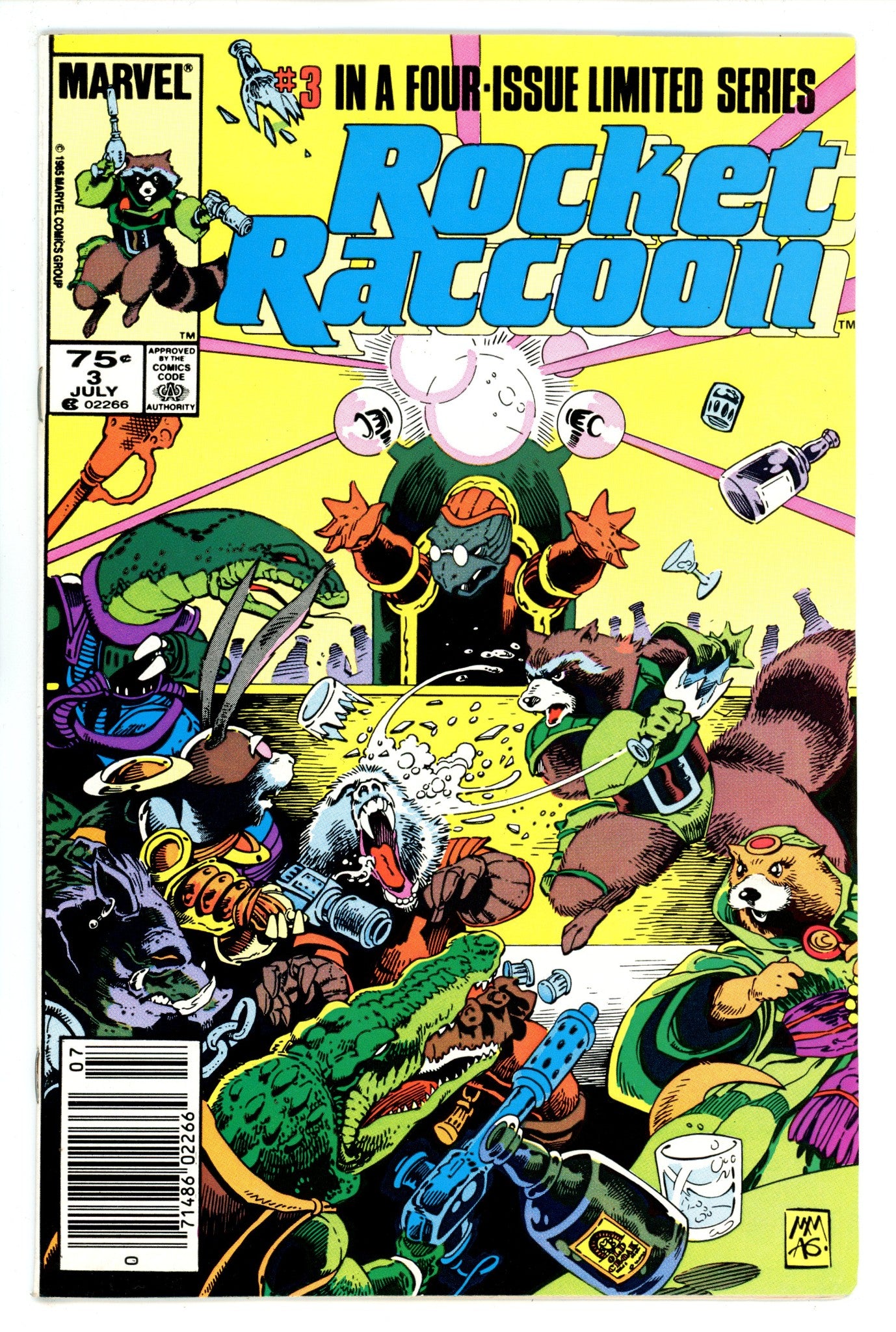 Rocket Raccoon Vol 1 3 VF+ (8.5) (1985) Newsstand 
