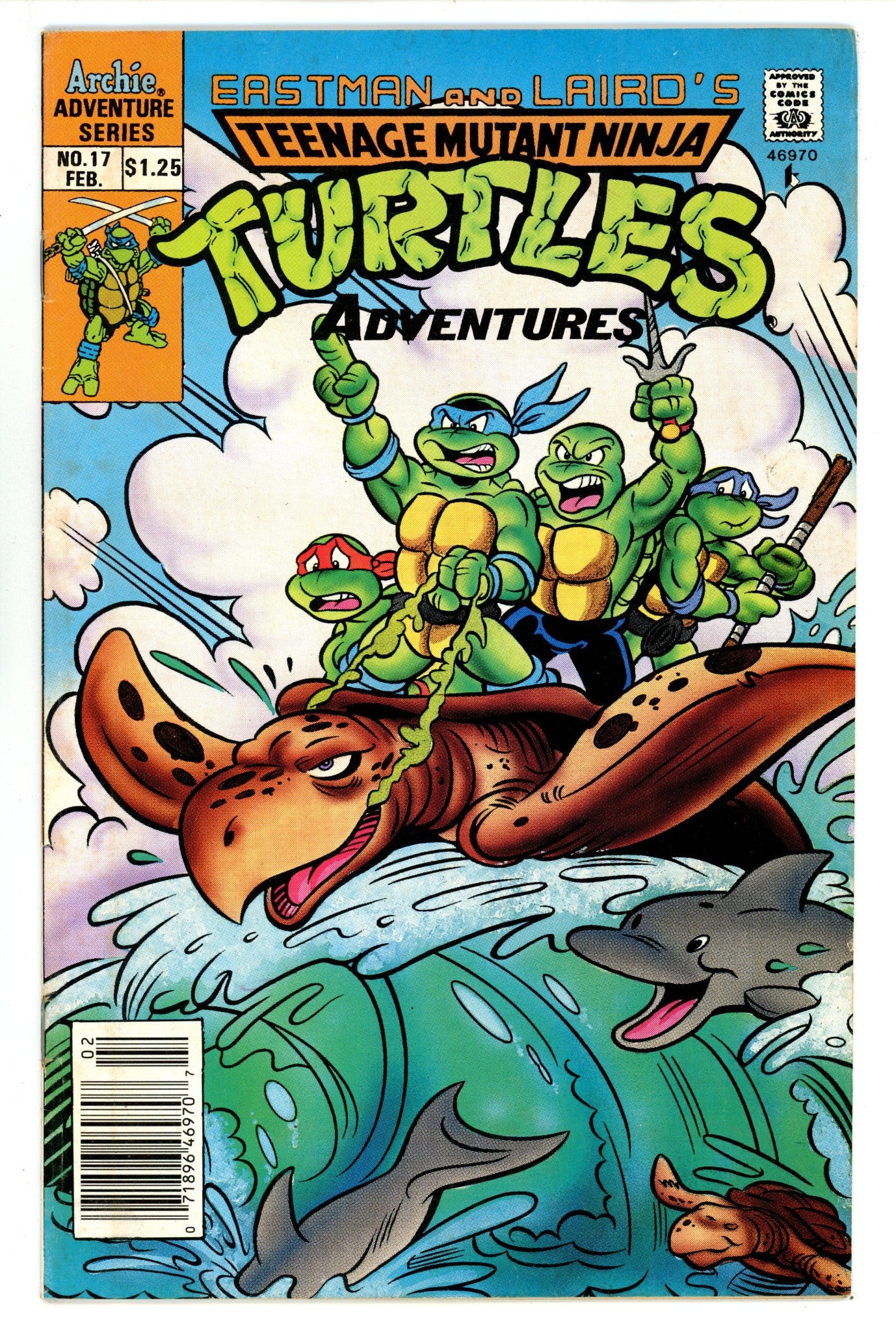 Teenage Mutant Ninja Turtles Adventures Vol 2 17 VG/FN (5.0) (1991) Canadian Price Variant 