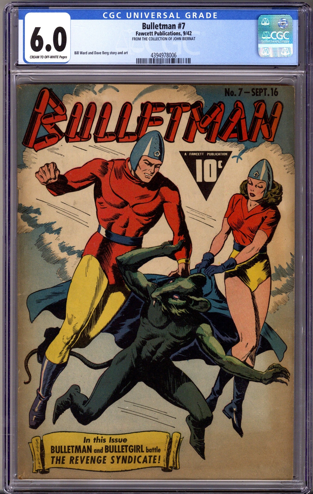 Bulletman 7 CGC 6.0 (FN) (1942)