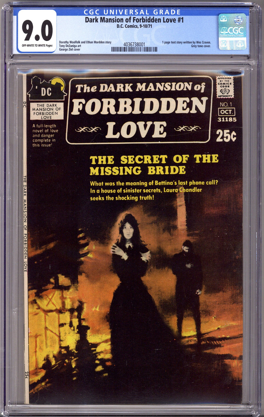The Dark Mansion of Forbidden Love 1 CGC 9.0 (VF/NM) (1971)