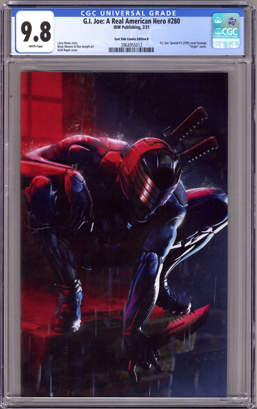 G.I. Joe: A Real American Hero 280 CGC 9.8 (NM/M) (2021) Repin Virgin Homage Exclusive Variant 