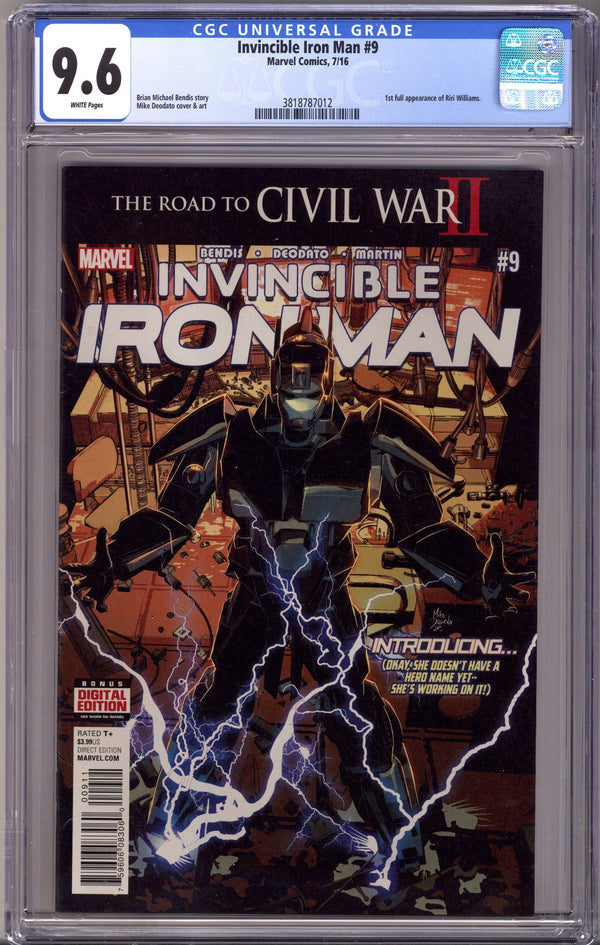 Invincible Iron Man Vol 2 9 CGC 9.6 (NM+) (2016)