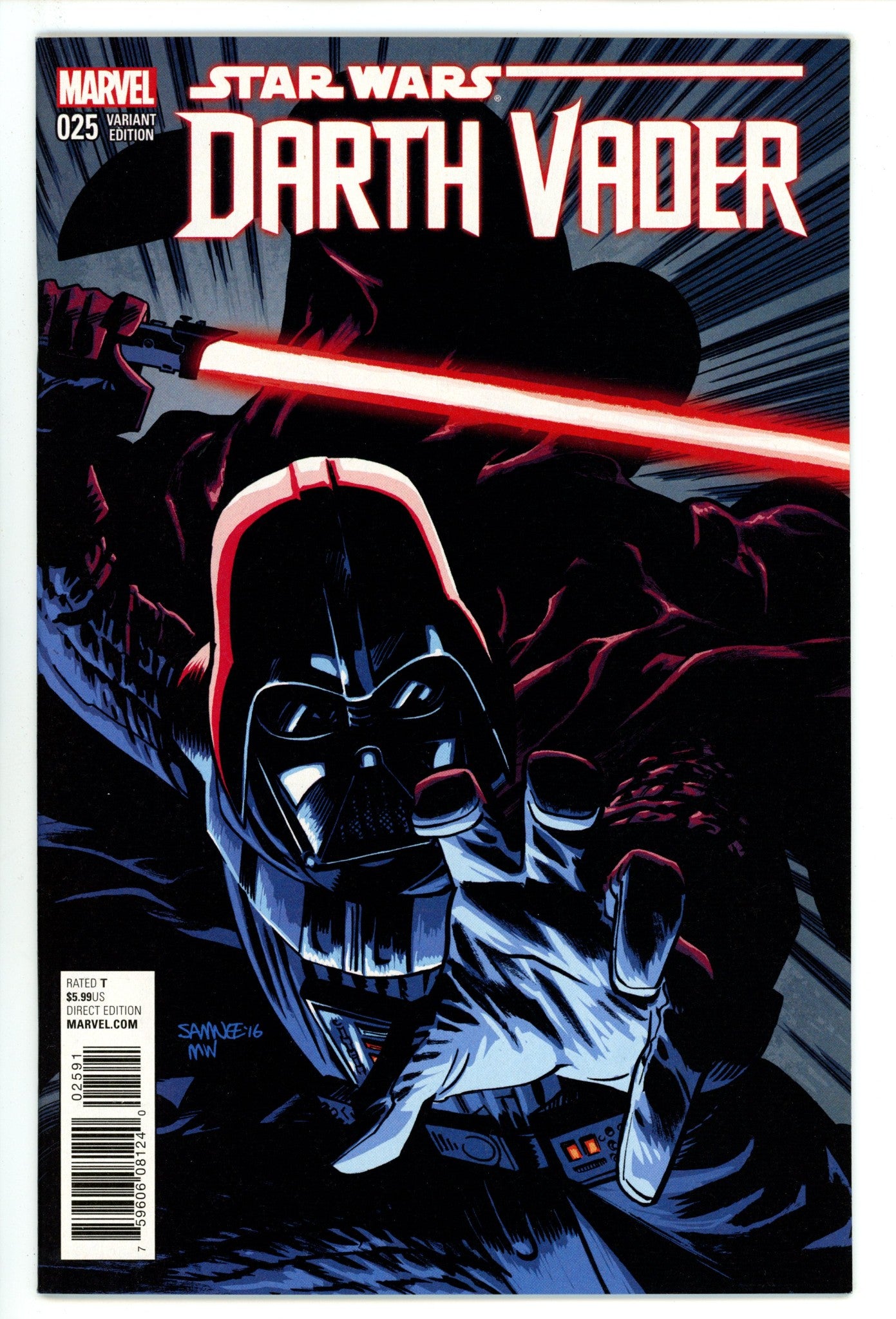 Darth Vader Vol 1 25 NM- (9.2) (2016) Samnee Incentive Variant 