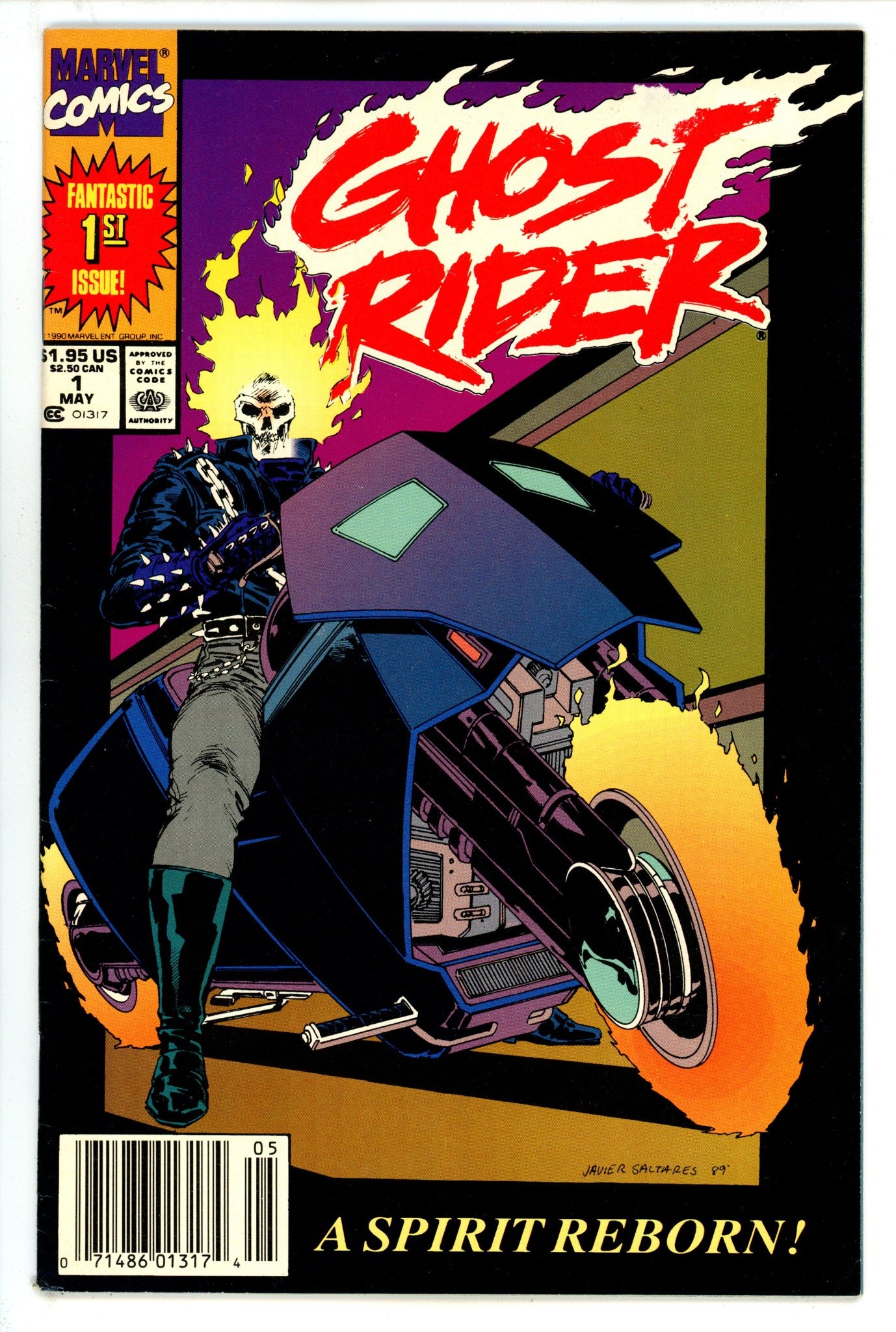 Ghost Rider Vol 2 1 FN (6.0) (1990) Newsstand 