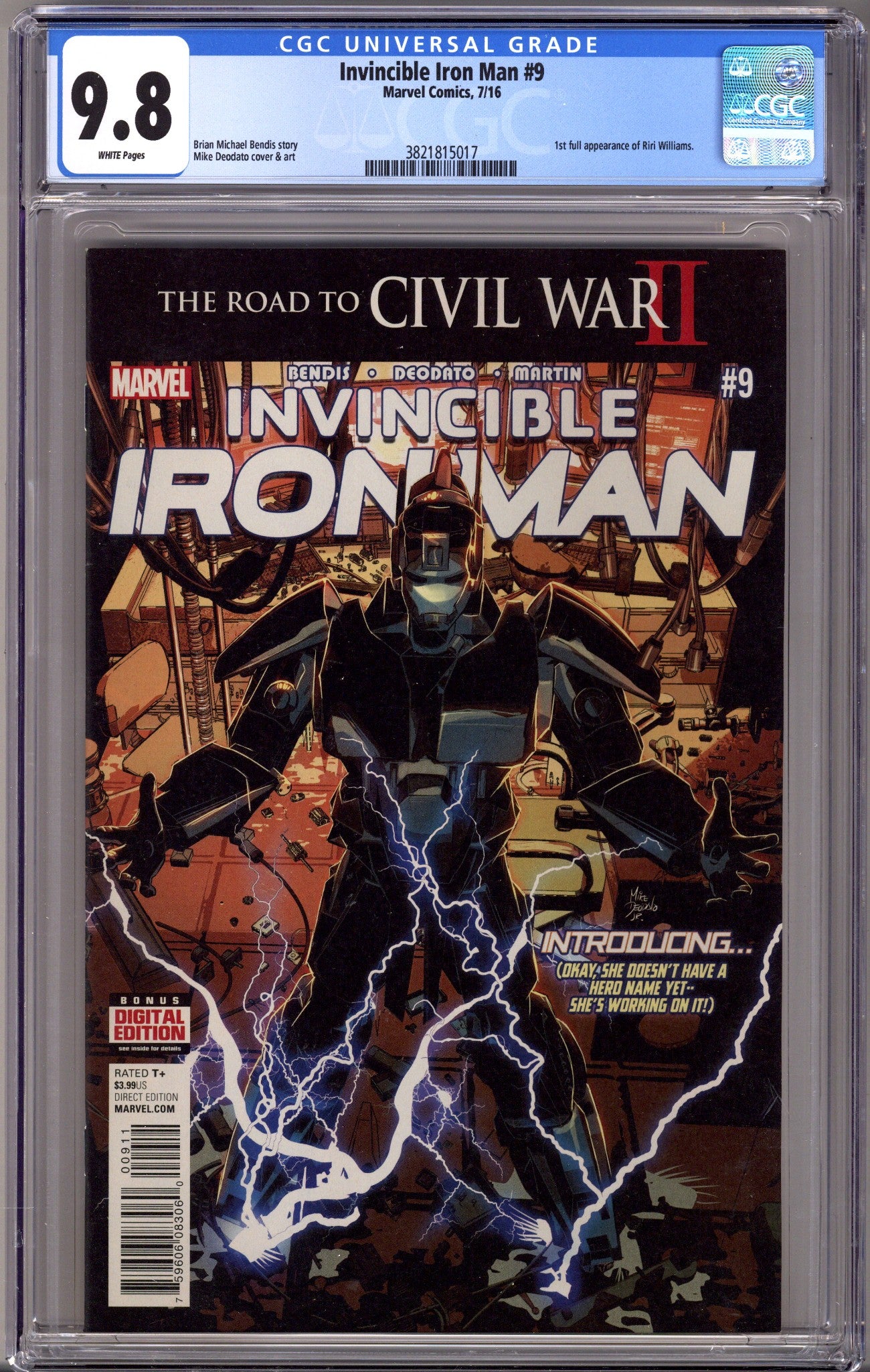 Invincible Iron Man Vol 2 9 CGC 9.8 (NM/M) (2016) 