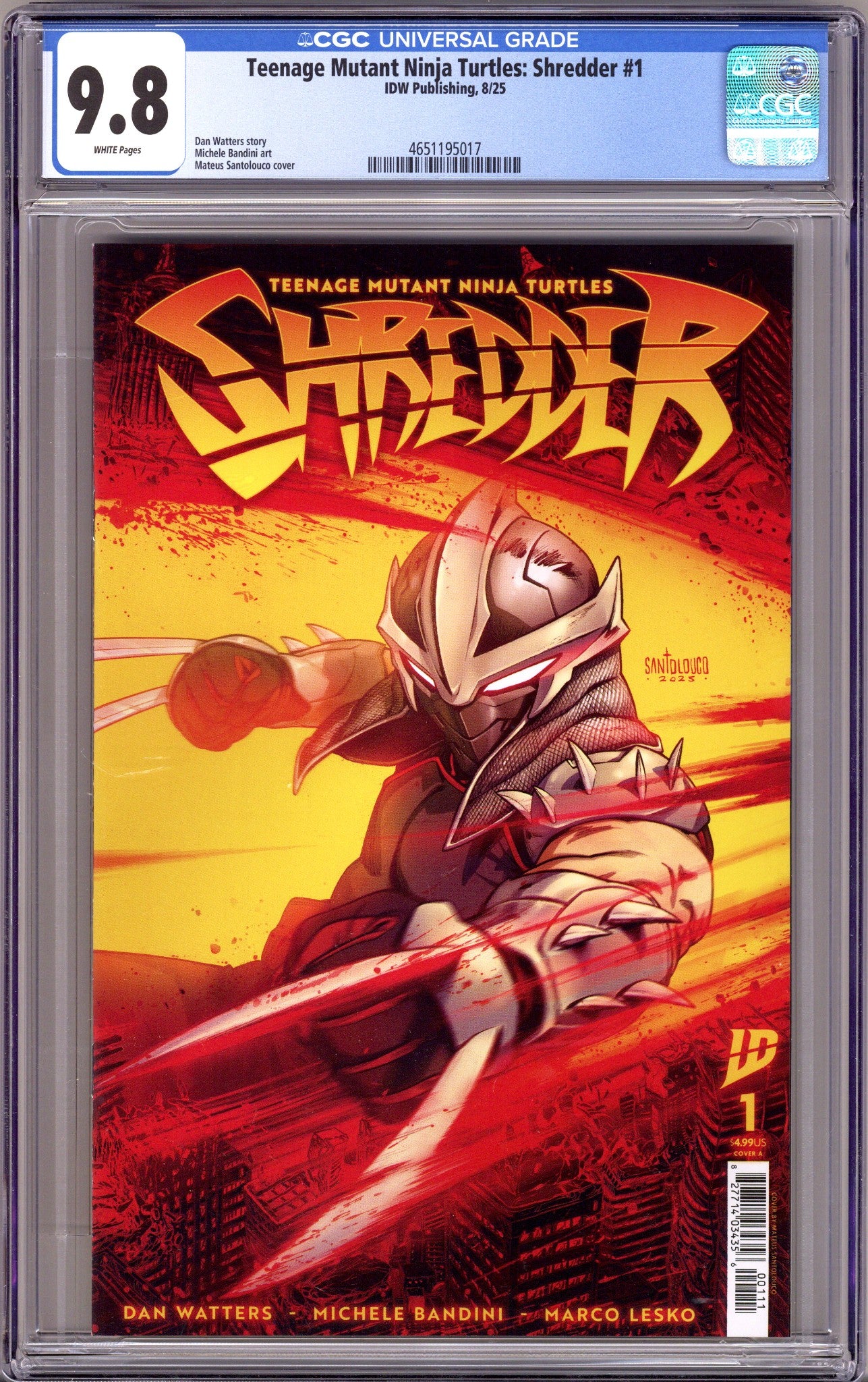 Teenage Mutant Ninja Turtles: Shredder 1 CGC 9.8 (NM/M) (2025) 